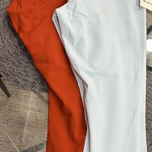 Rust and Light blue  Leggings. Size 16. One new with tags and one worn once.